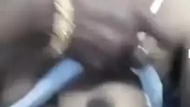 Man is out but camera is on so Indian woman can show off XXX titties