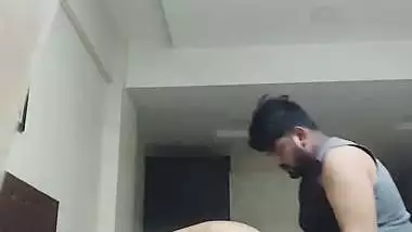 Young guy enjoys hotel sex with his GF in doggy style